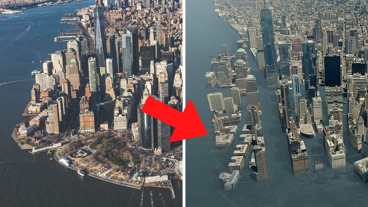 Thành phố new york dần chìm trong biển